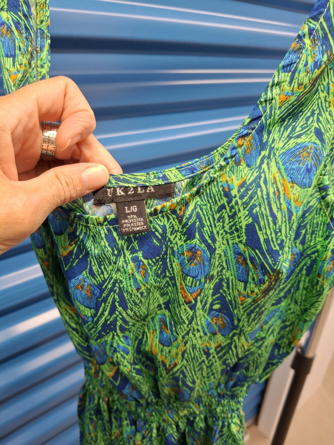 Girls Peacock Print Dress - photo 2