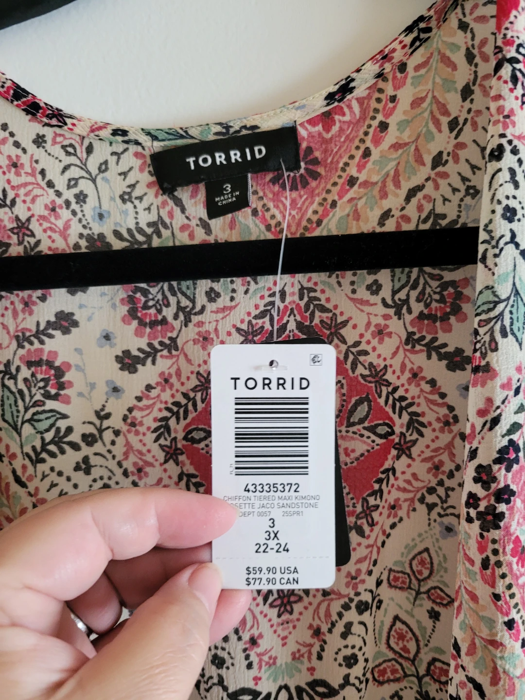 Torrid Chiffon Tiered Maxi Kimono - Size 3X - photo 2