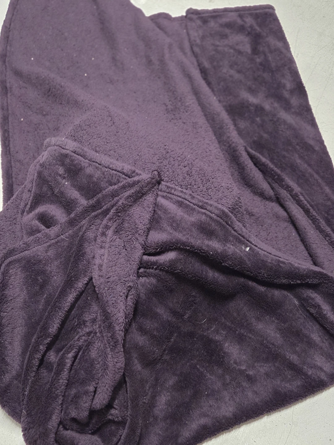 Plush Purple Fleece Throw Blanket