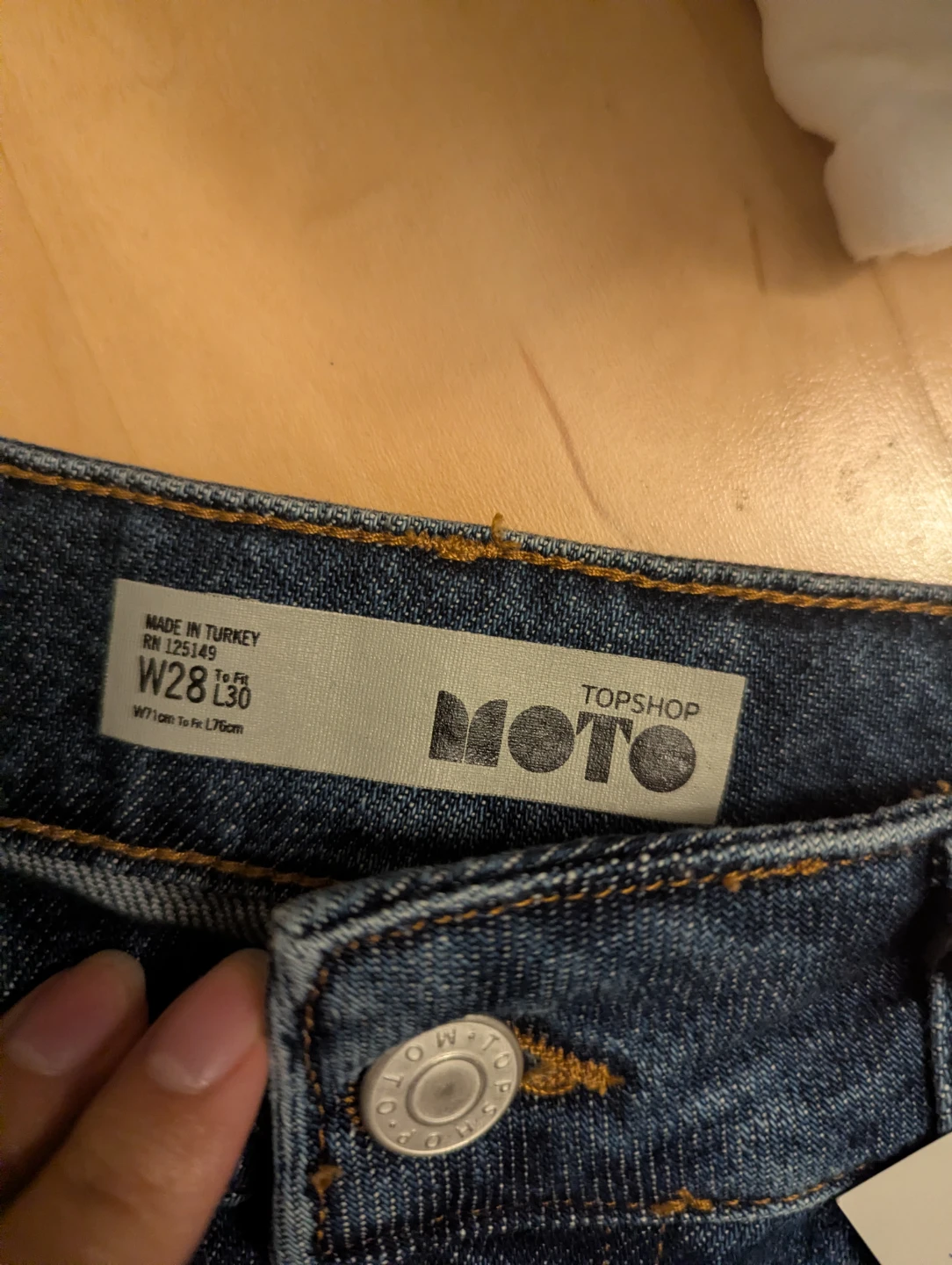 Embroidered Topshop MOTO Straight Leg Jeans - photo 2