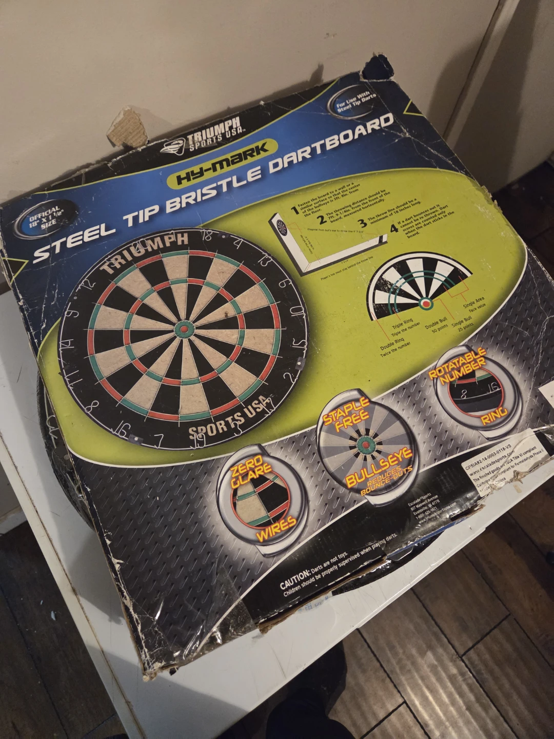 Triumph Sports USA Steel Tip Bristle Dartboard