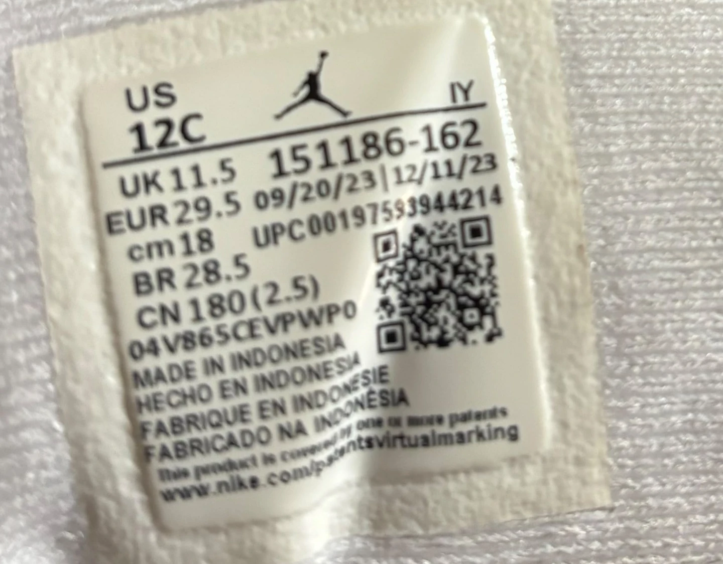 Jordan 12 Retro White and Black Toddler Shoes - photo 3