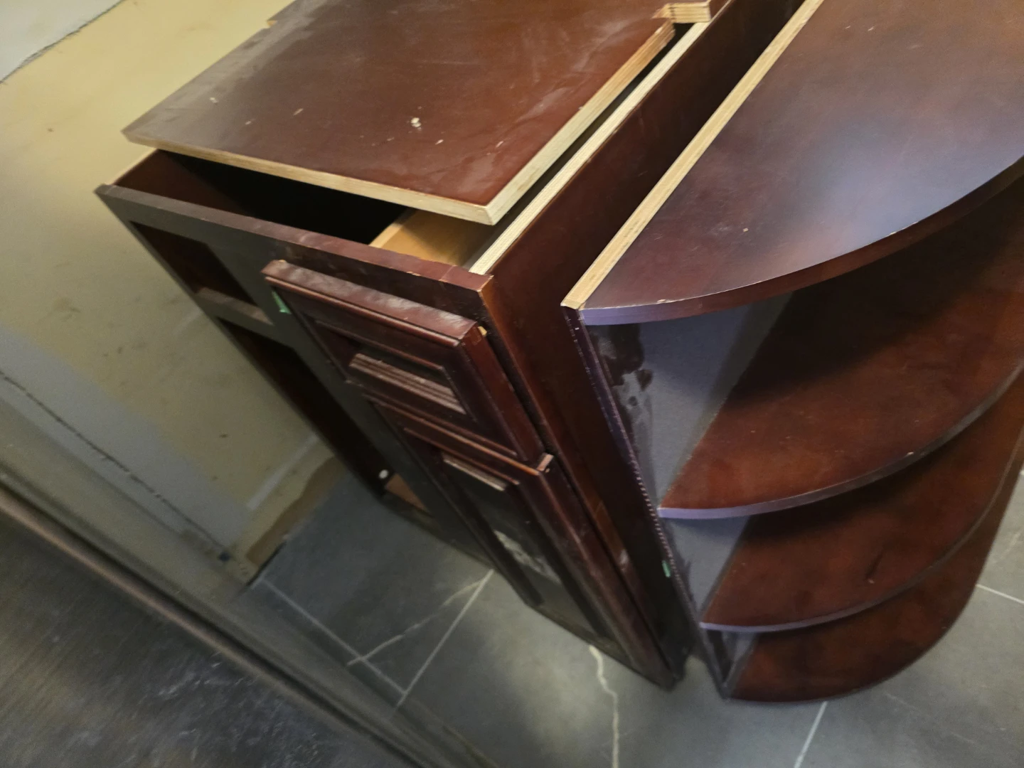 Dark Wood Kitchen Cabinet Set - photo 5
