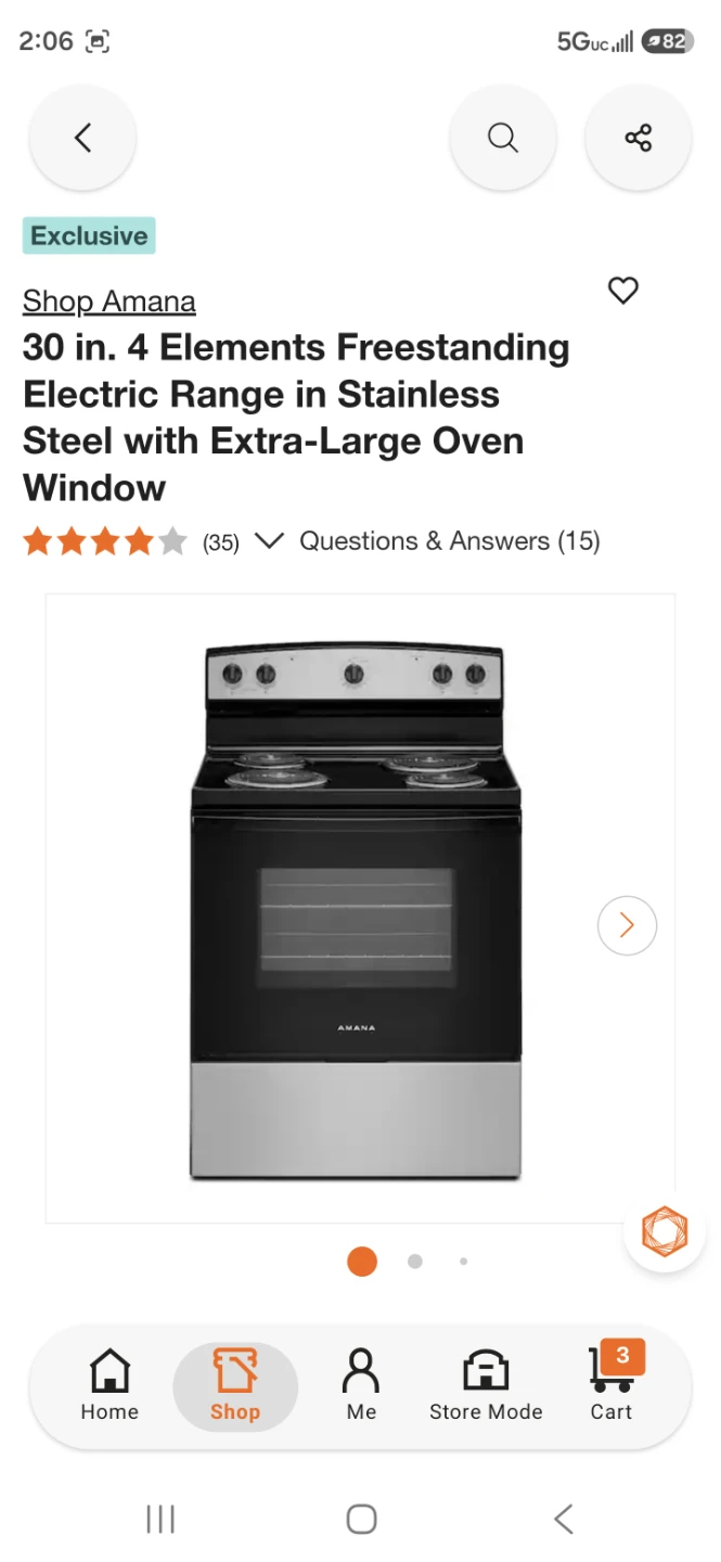 New Amana 30-inch Freestanding Electric Range