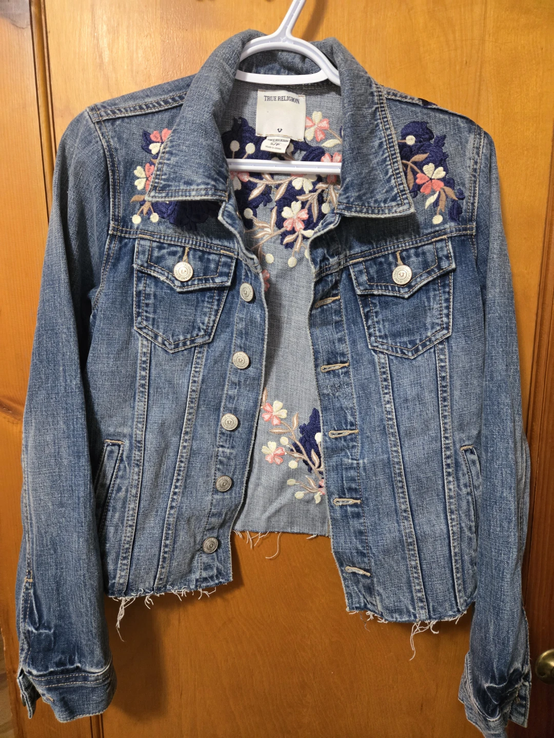True Religion Embroidered Denim Jacket