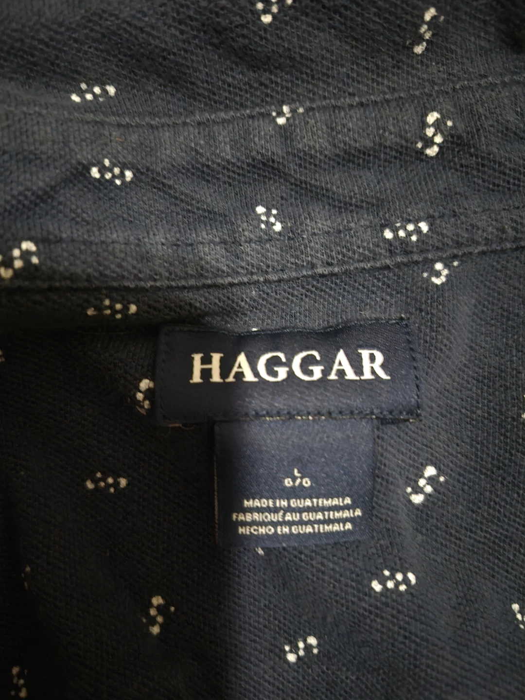 Haggar Long-Sleeve Shirt - Navy Blue - Size Large - photo 3