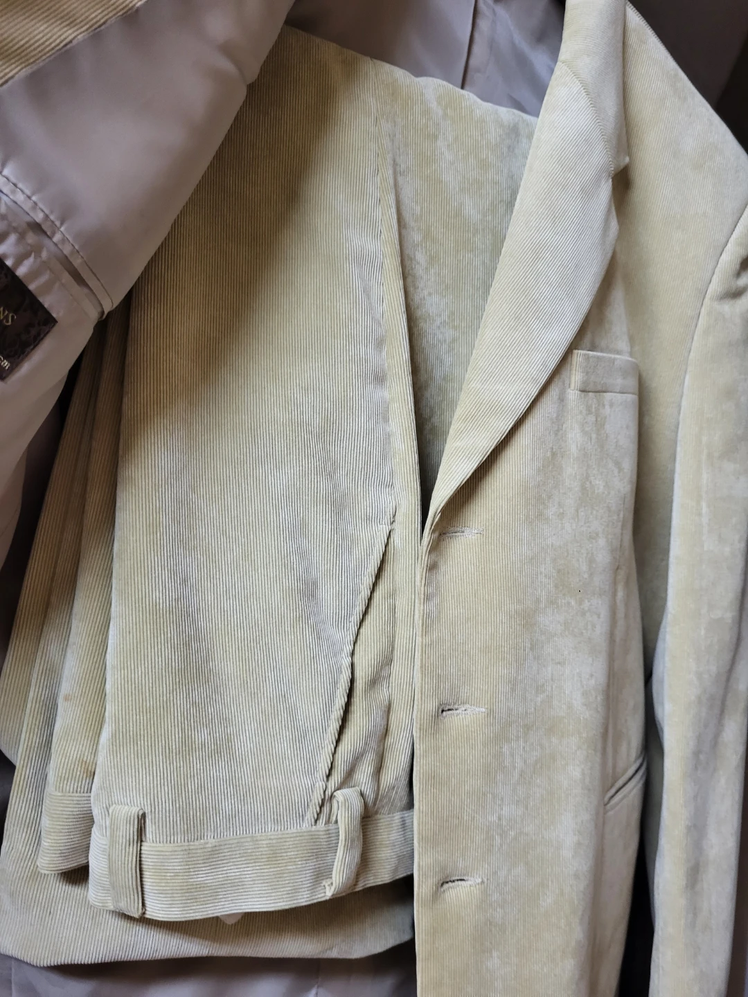 Tan Corduroy Suit Set
