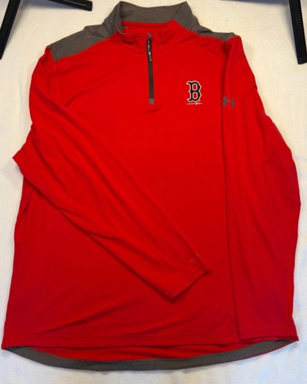 Under Armour Boston Red Sox 1/4 zip pullover XXL, 2XL. EUC. - photo 2