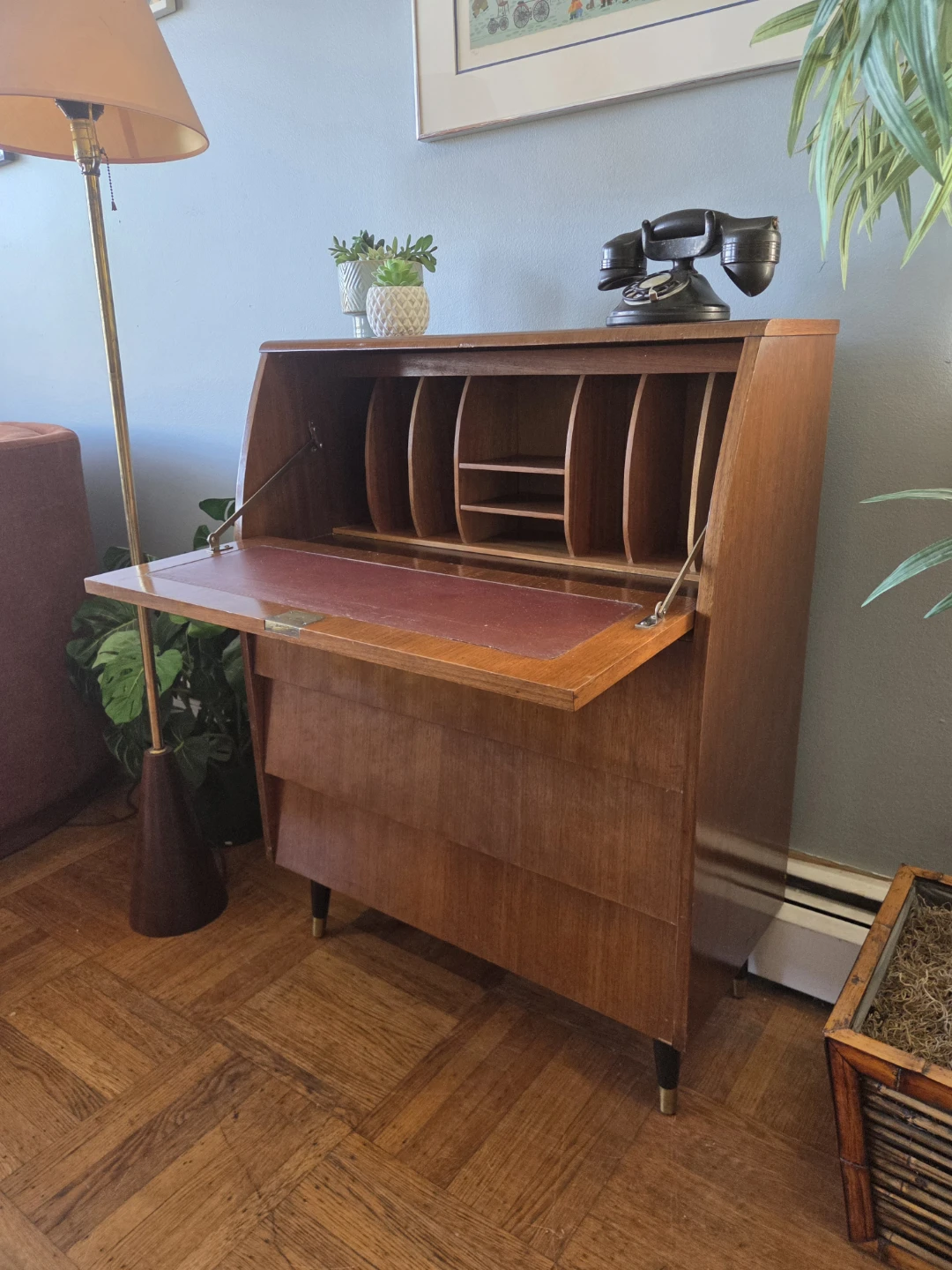 MCM  Three Drawer Drop-Down Front Secretary Desk - photo 2