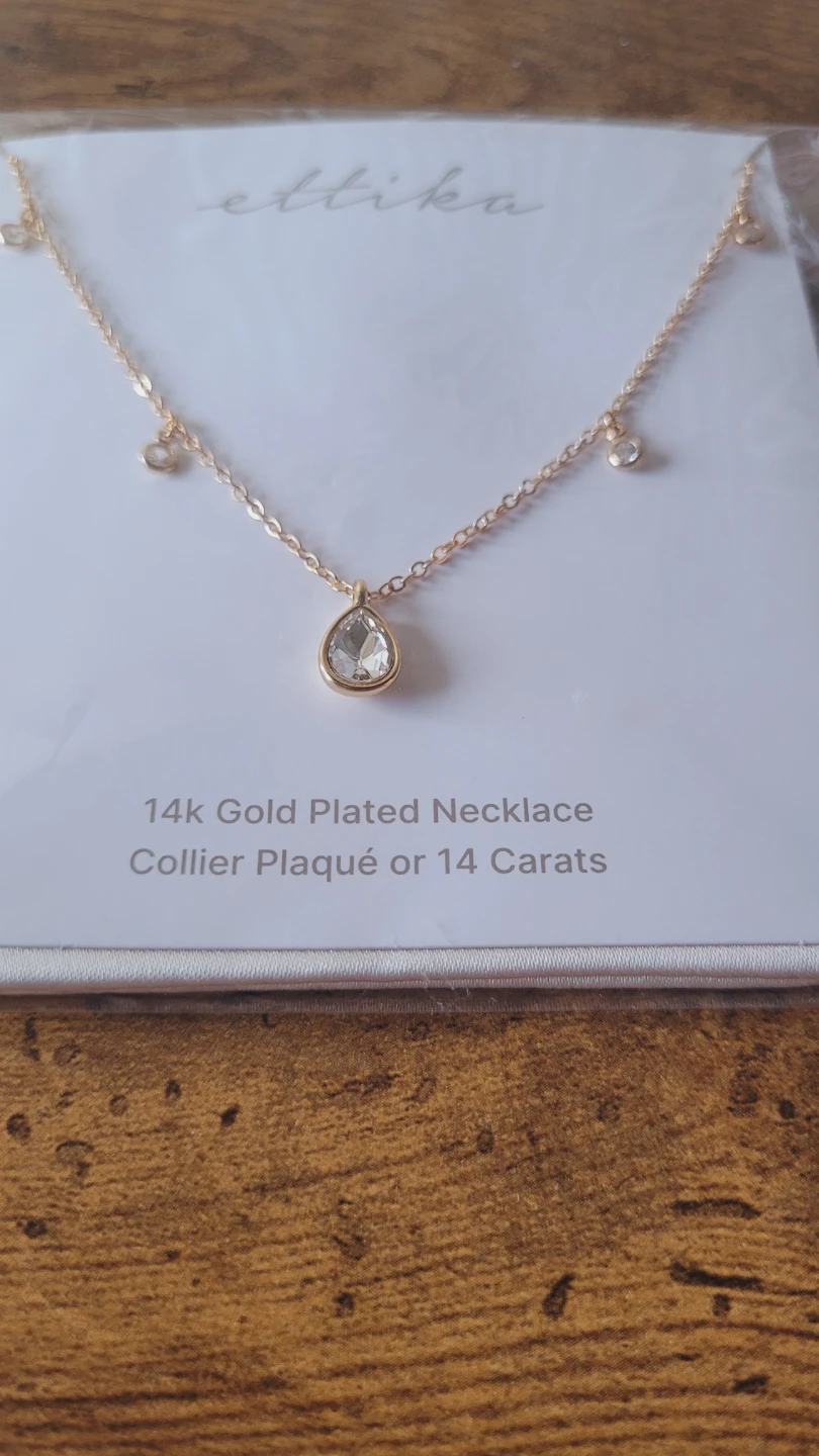 Ettika 14K Gold Plated Crystal Necklace – New - photo 4