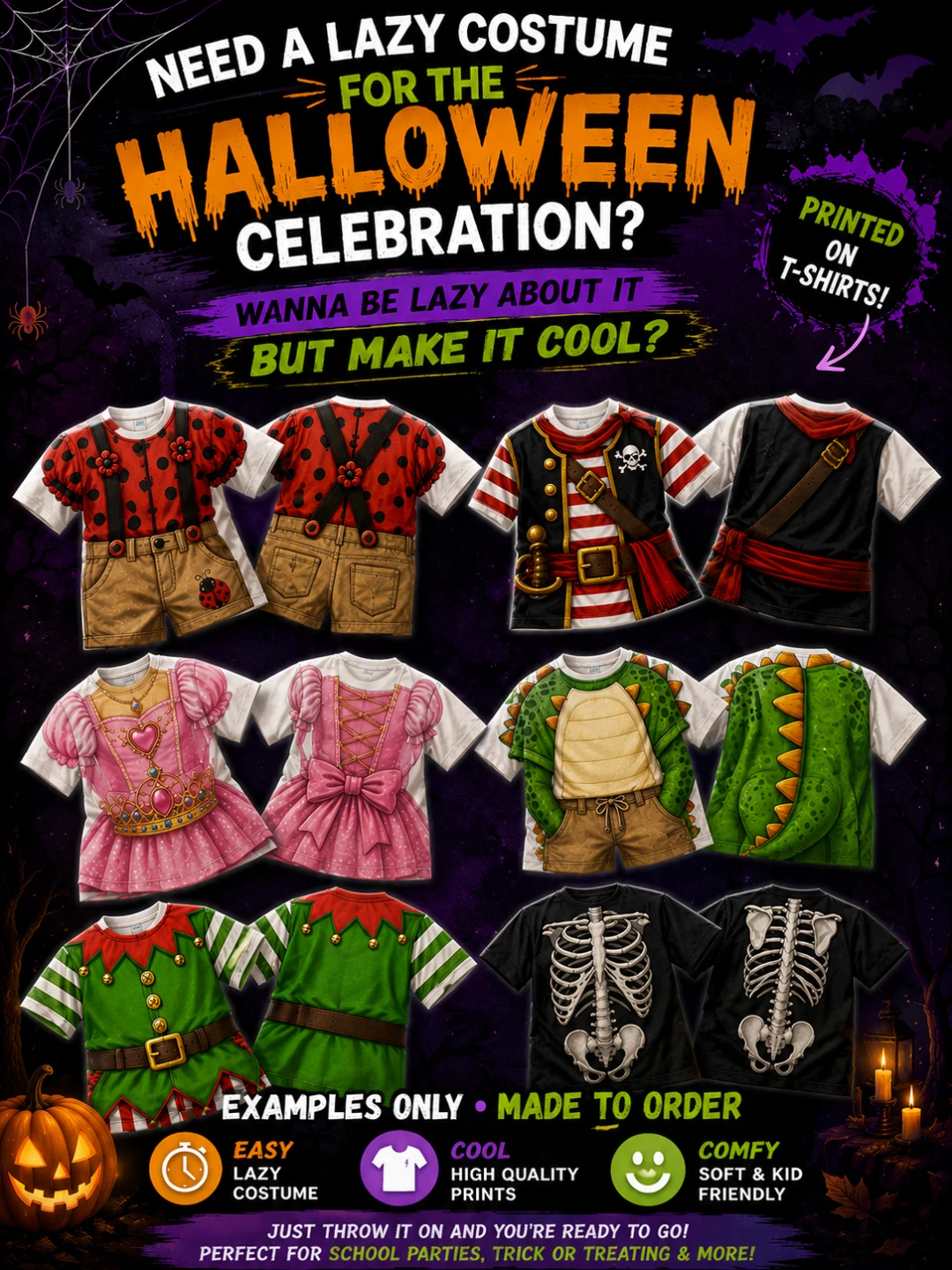 Custom Printed Halloween Costume T-Shirt