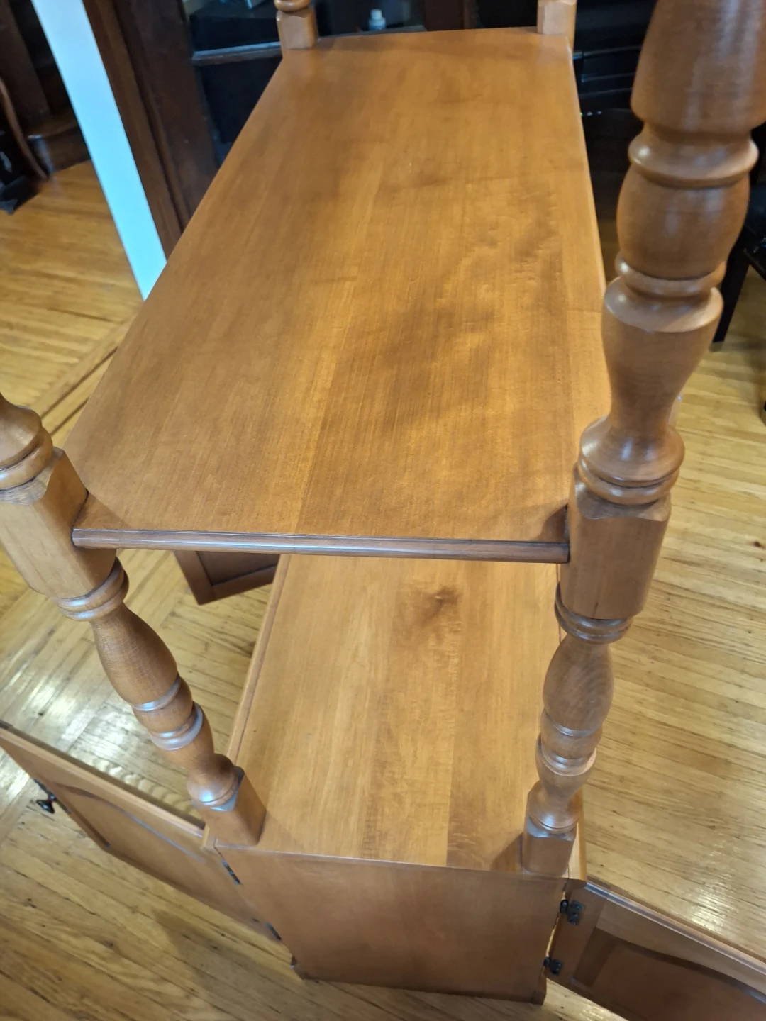 Vintage Wooden Shelving Unit with Cabinet - photo 5