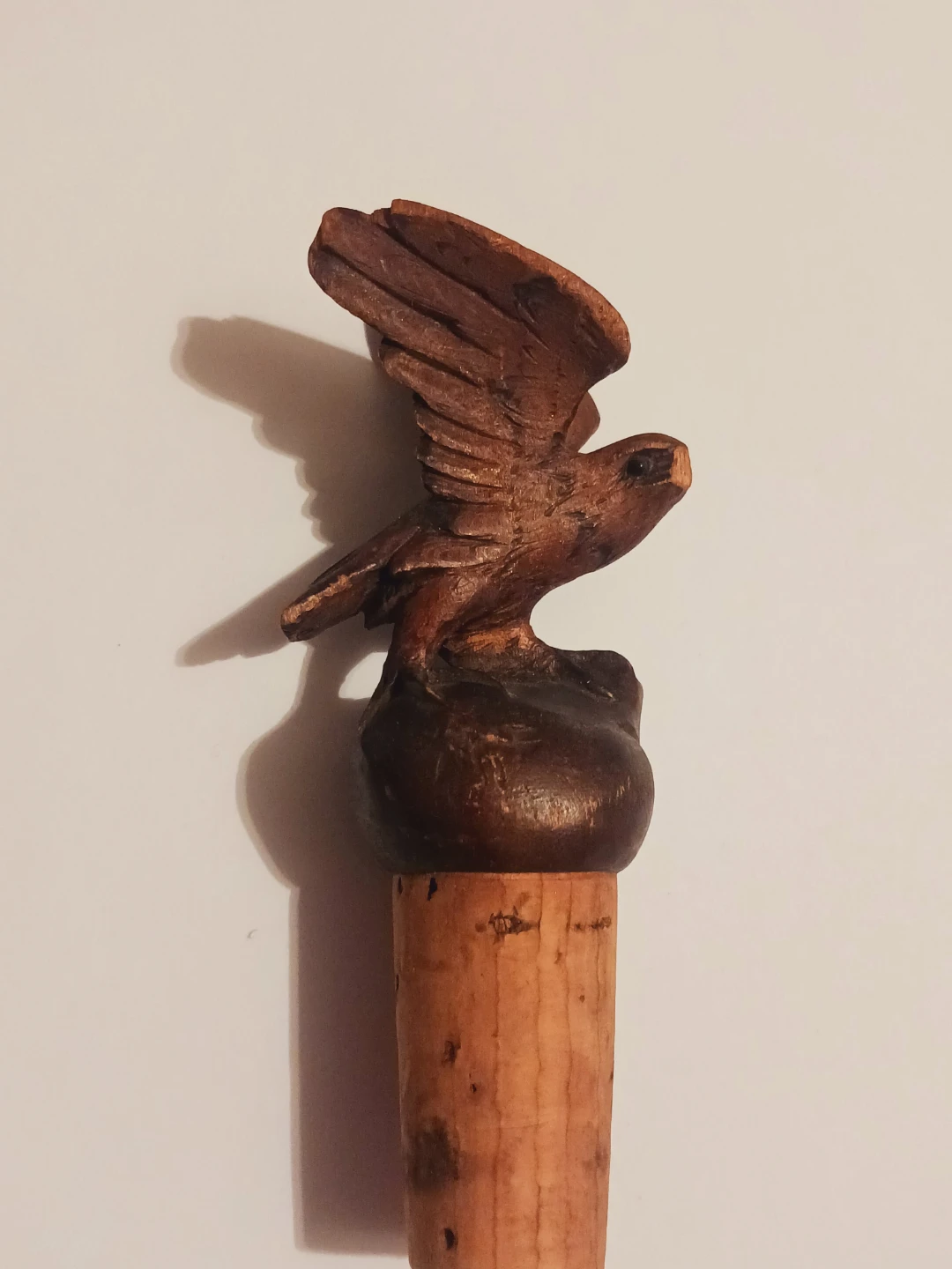 Old Vintage Wooden Eagle Wine Stopper