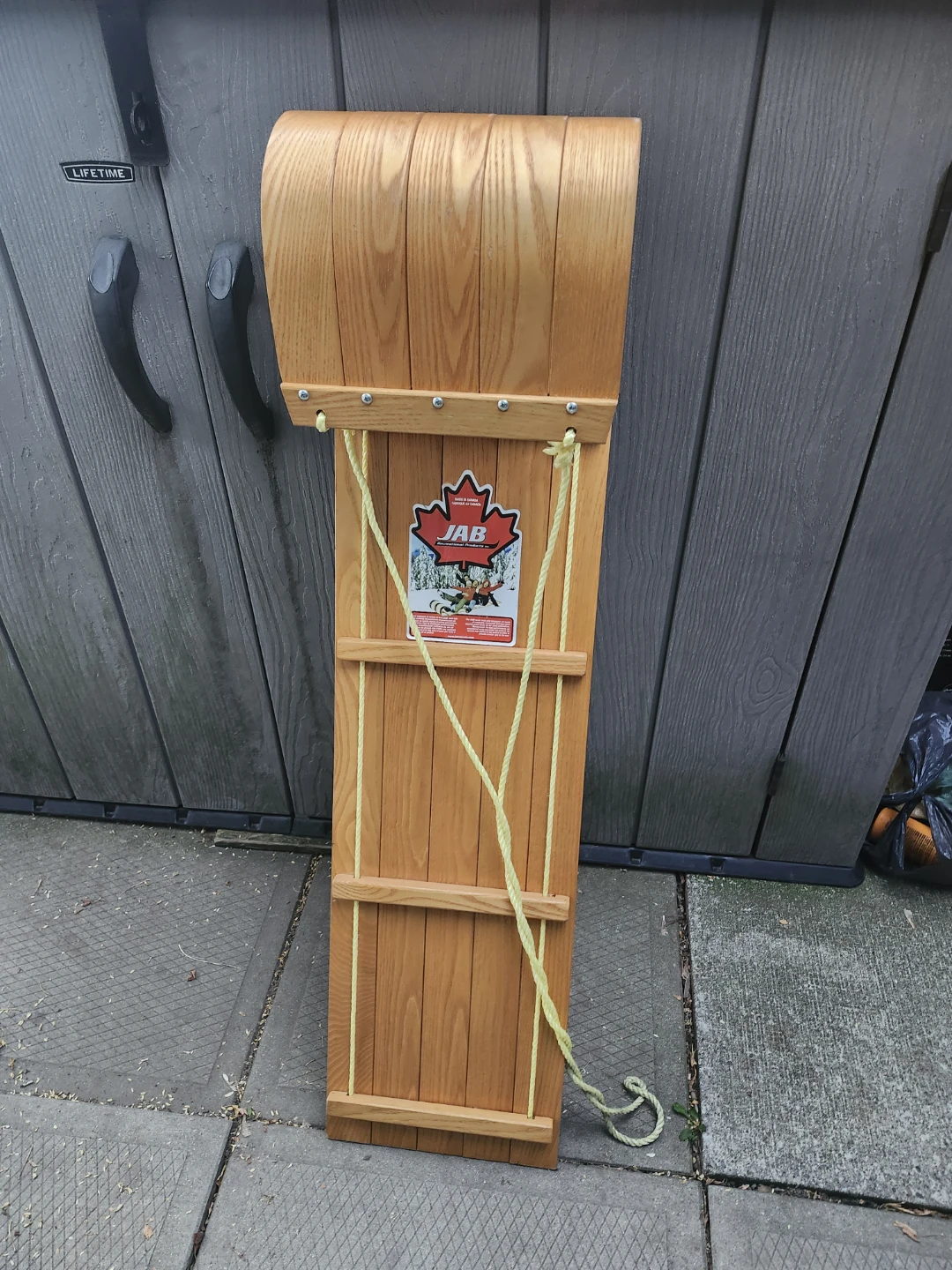 Wooden Toboggan Sled