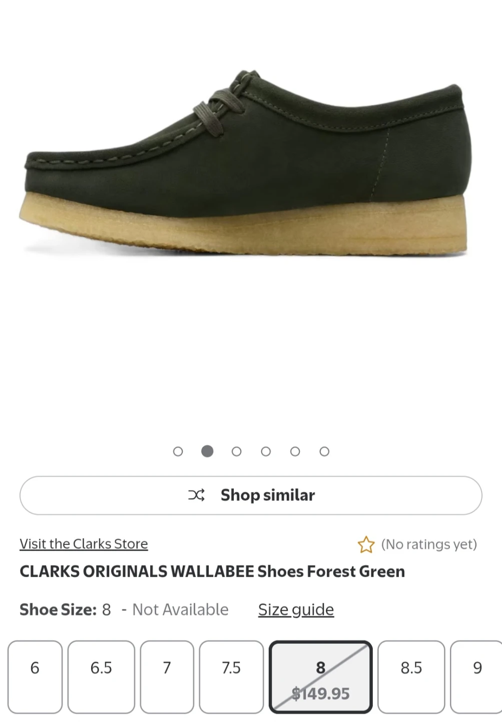 Brand new in box Clarks Originals Wallabee Shoes Forest Green - photo 5