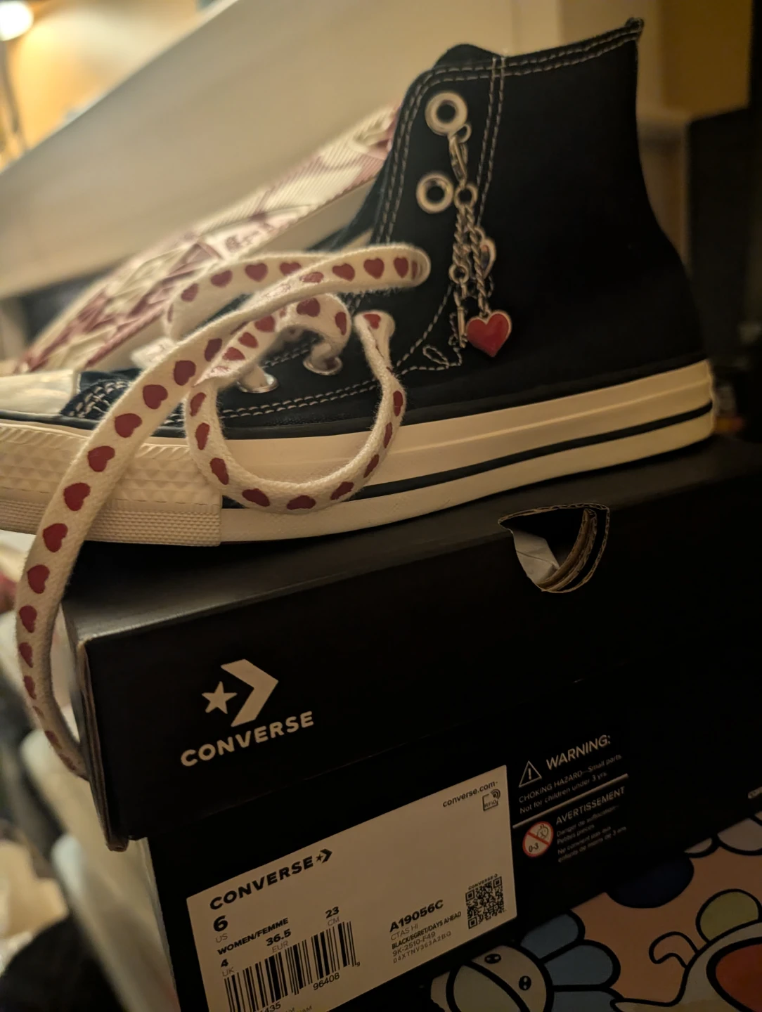 Converse Chuck Taylor All Star High Top Black Hearts - photo 4