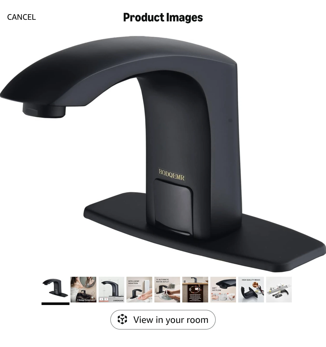 BODQEMR Automatic Motion Sensor Bathroom Faucet