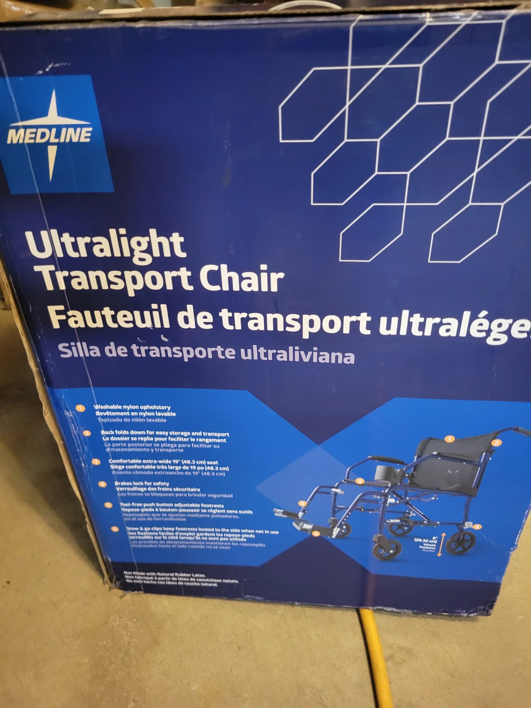 Medline Ultra Lightweight Transport Wheelchair, New - photo 5