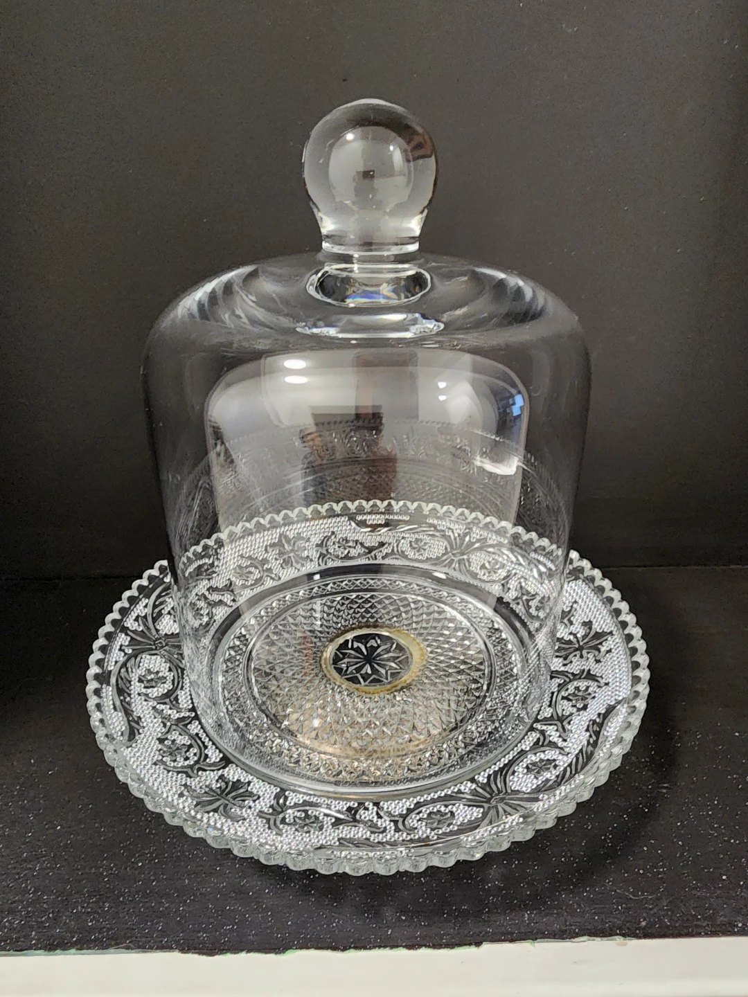 Glass cup Cake Stand with Dome Lid