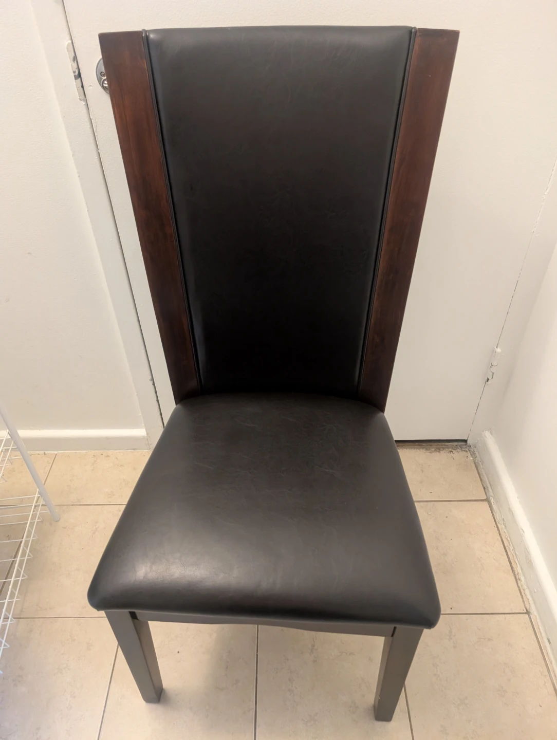 Dark Brown Wooden Dining Chair