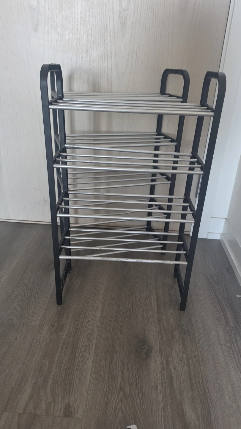 Two 4-Tier Metal Shoe Racks - photo 2