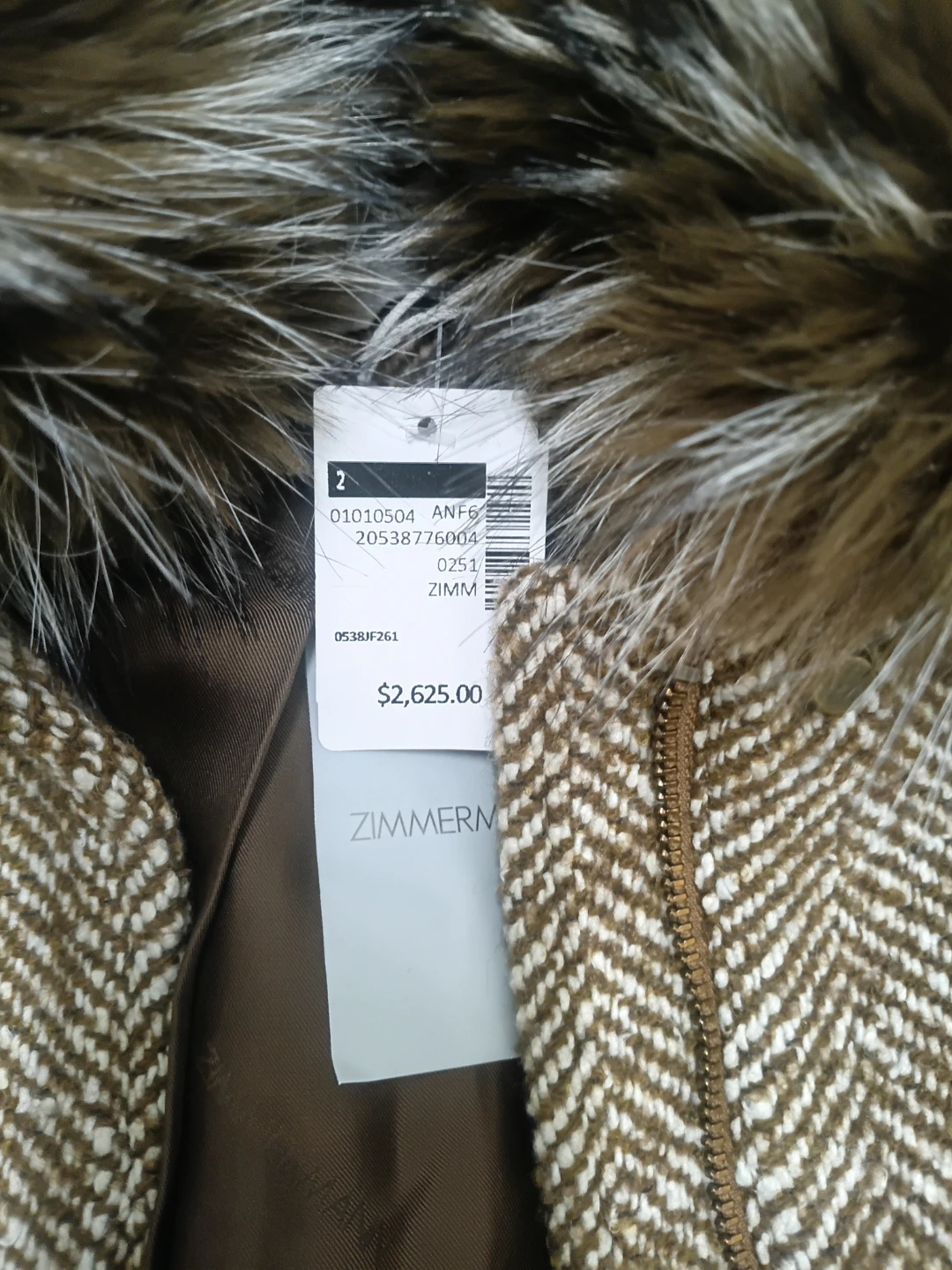 Zimmerman  wool coat with fur collar - photo 3