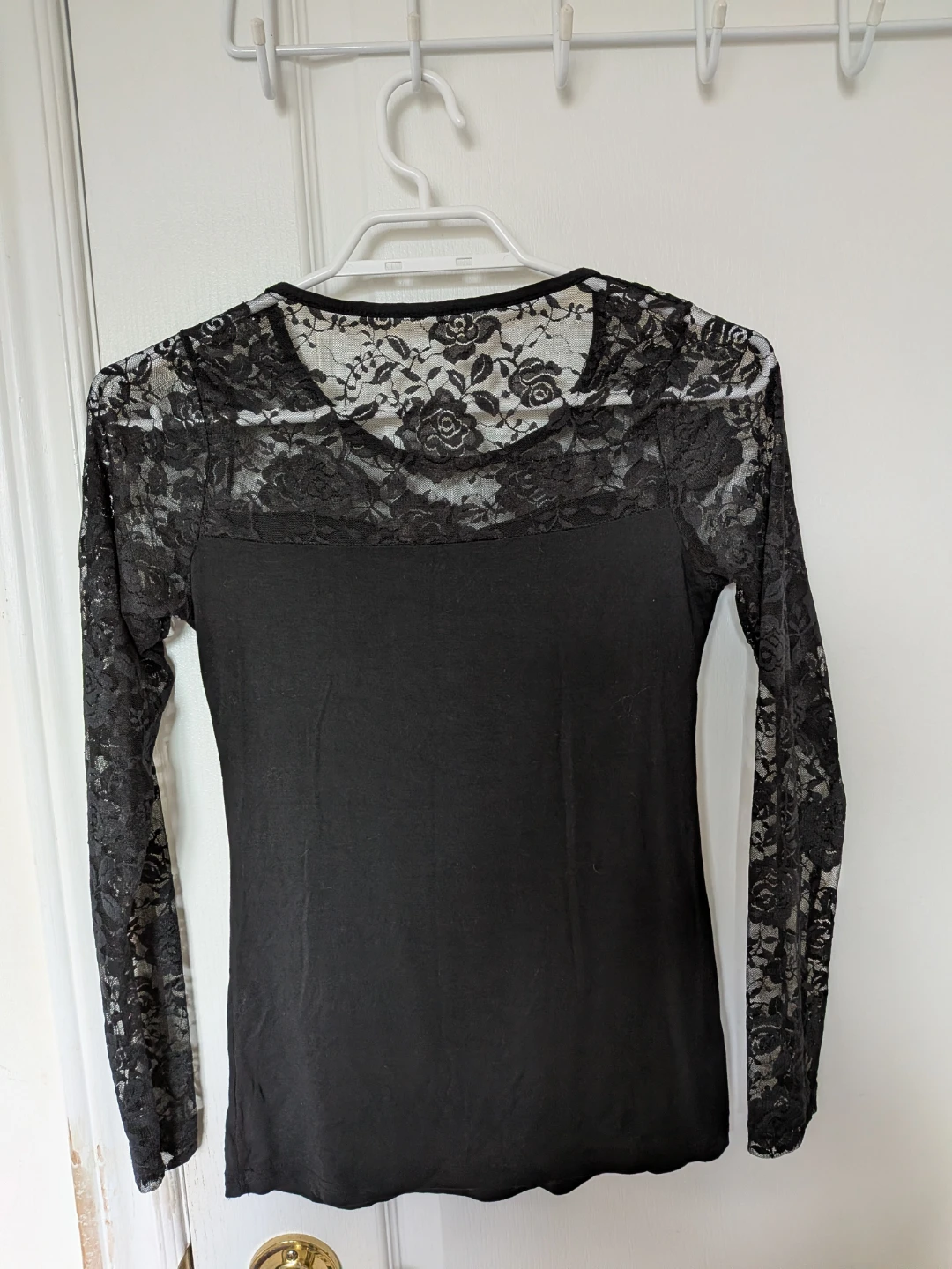 🏈Black Lace Long Sleeve Top - photo 2