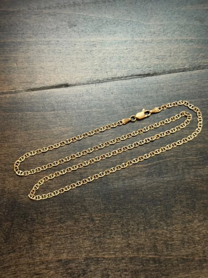 10k gold solid mariner chain - photo 2