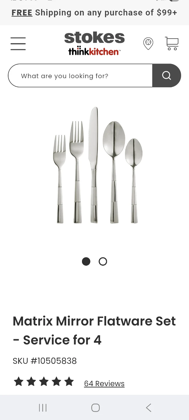 Stokes Matrix Mirror Flatware Set* 8