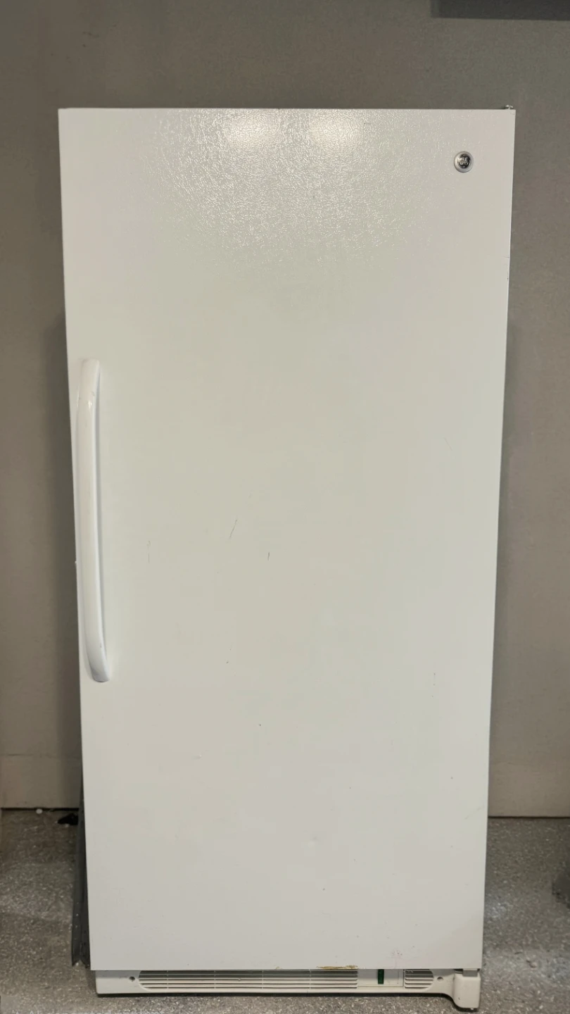 Large White GE Upright Freezer (Manual Defrost)