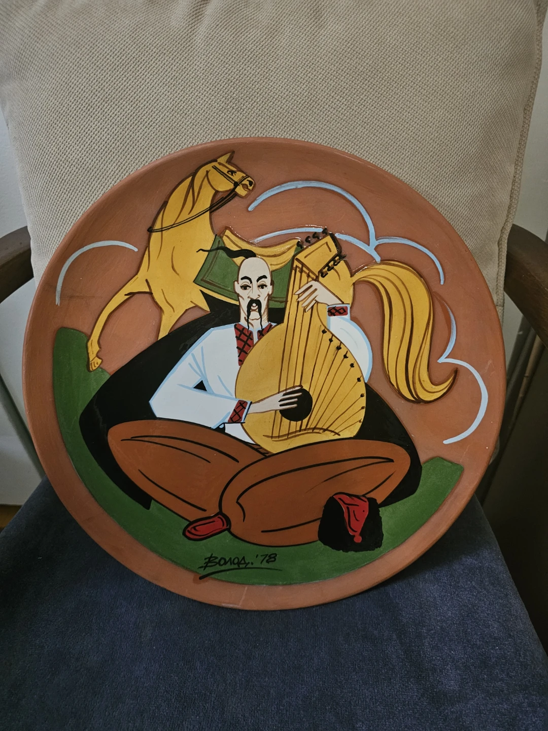 Hand Painted 1978 Decorative Plate
