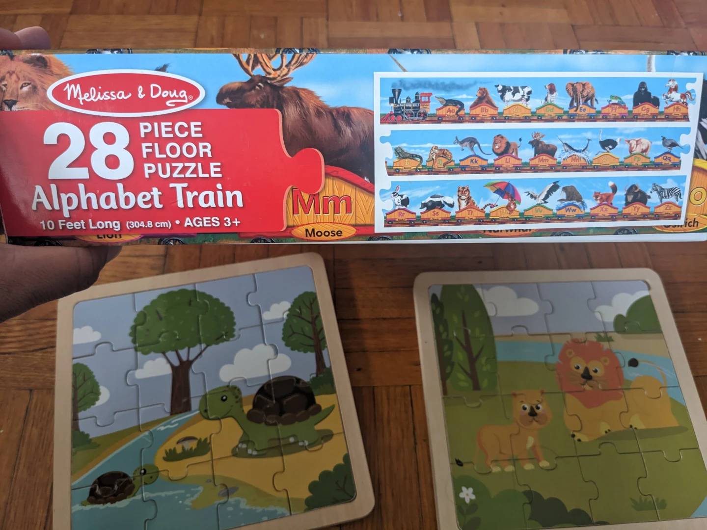 Lot of 3 kids Puzzles - Alphabet Floor Puzzle + 2 small puzzles - photo 2