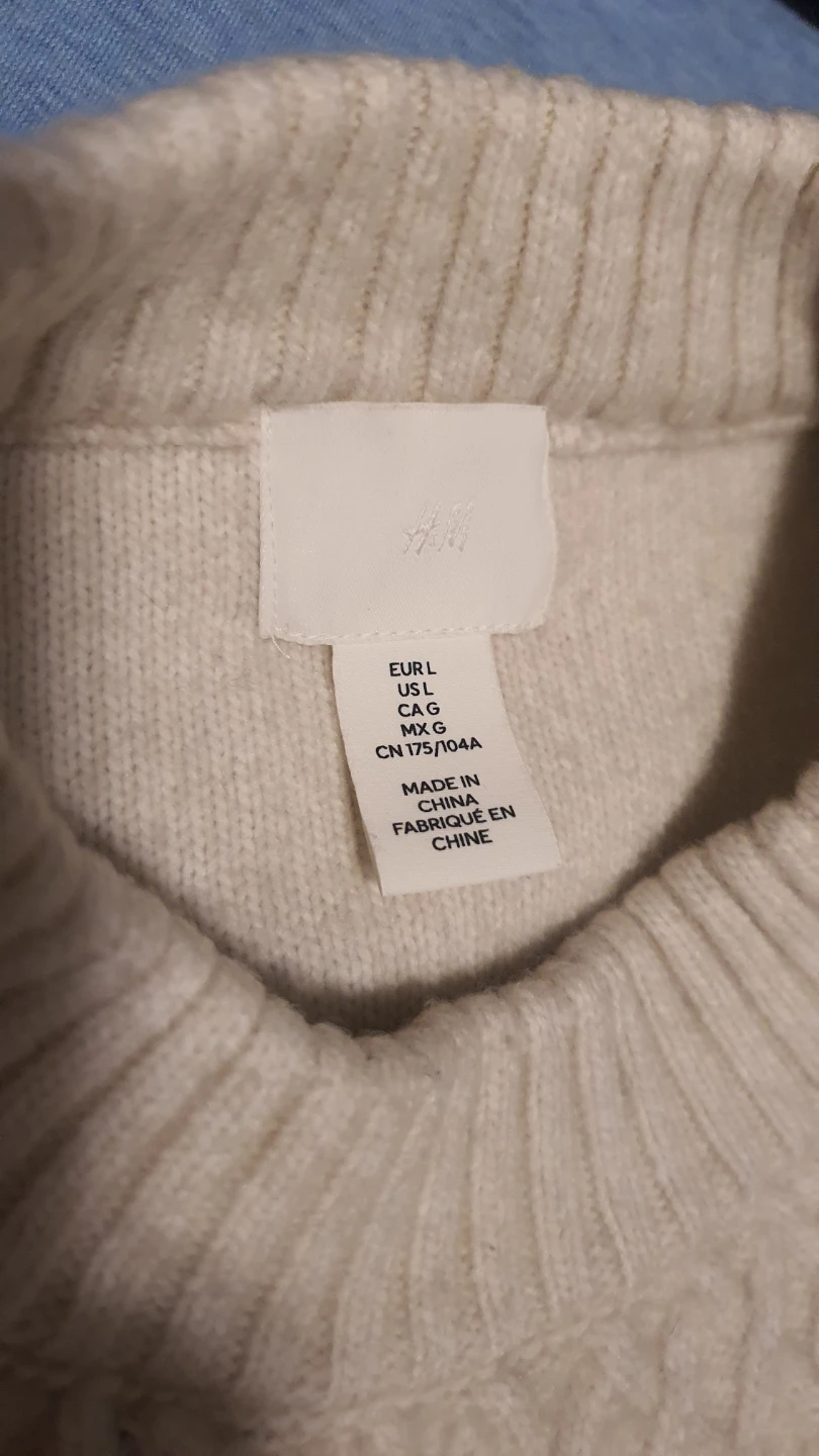 H&M White Cable Knit Sweater - photo 3