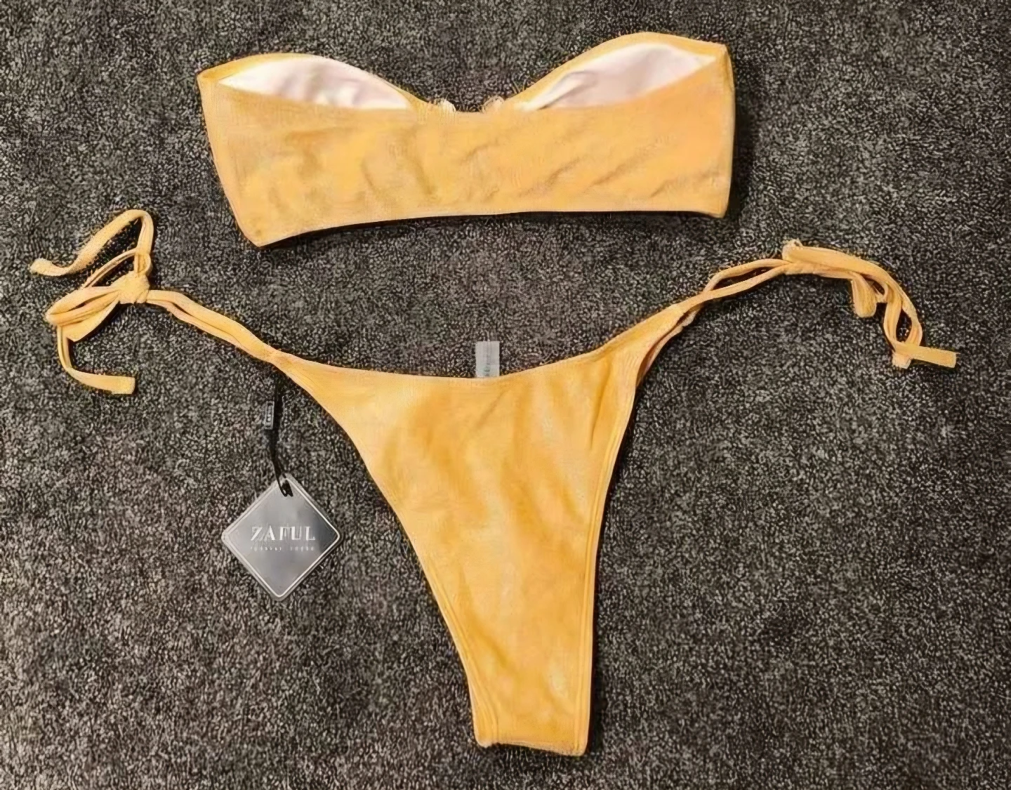 New Zaful Gold Shimmer Bikini Set - photo 3