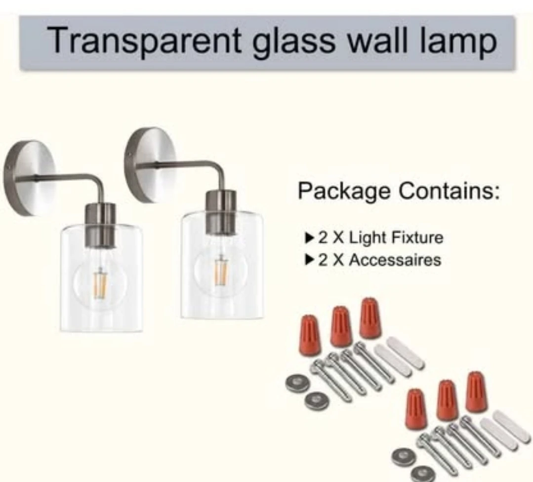 2 Pack Brushed Nickel Wall Sconces - photo 4