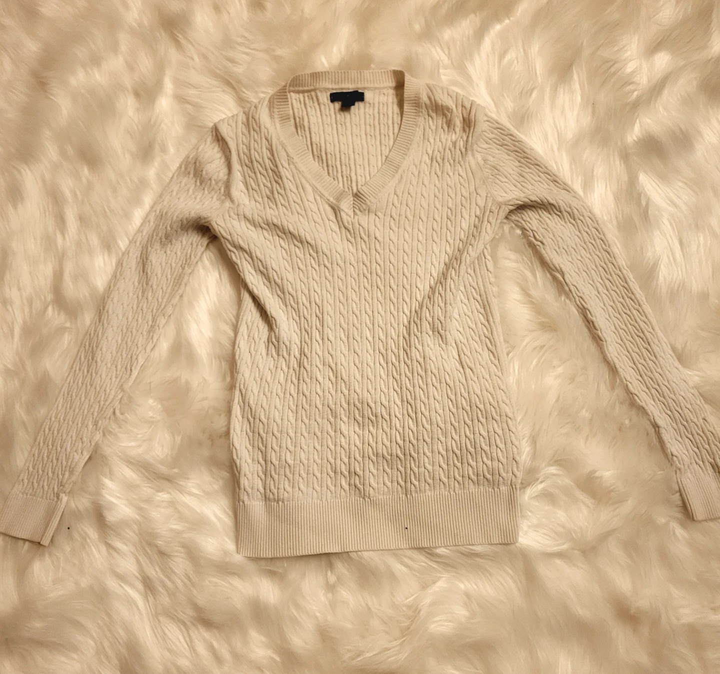 Small Tommy Hilfiger Cream Cable-Knit Sweater - photo 2