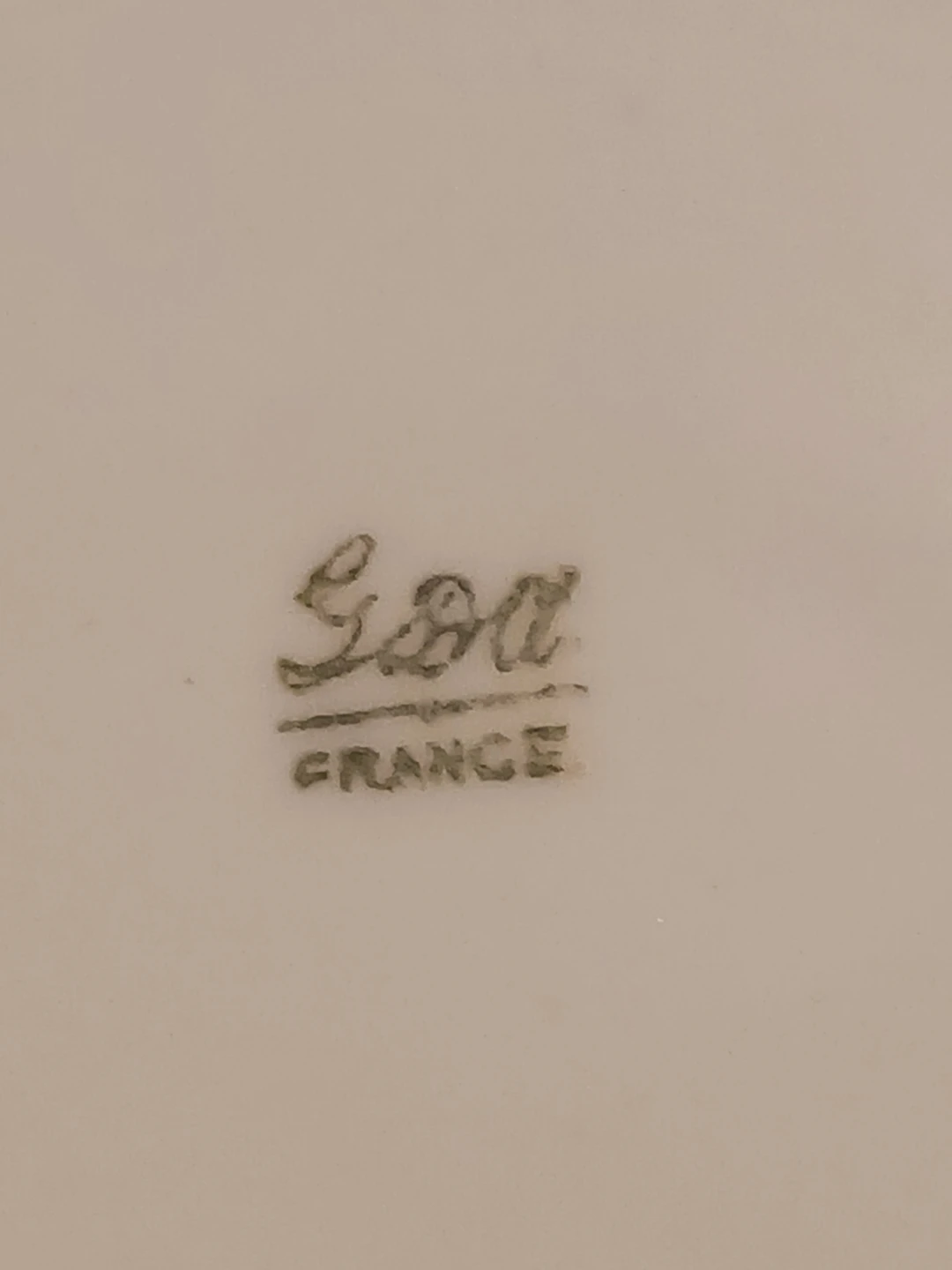 Set of 4 × 22K Gold Trim Fine French Porcelain Plates - photo 4