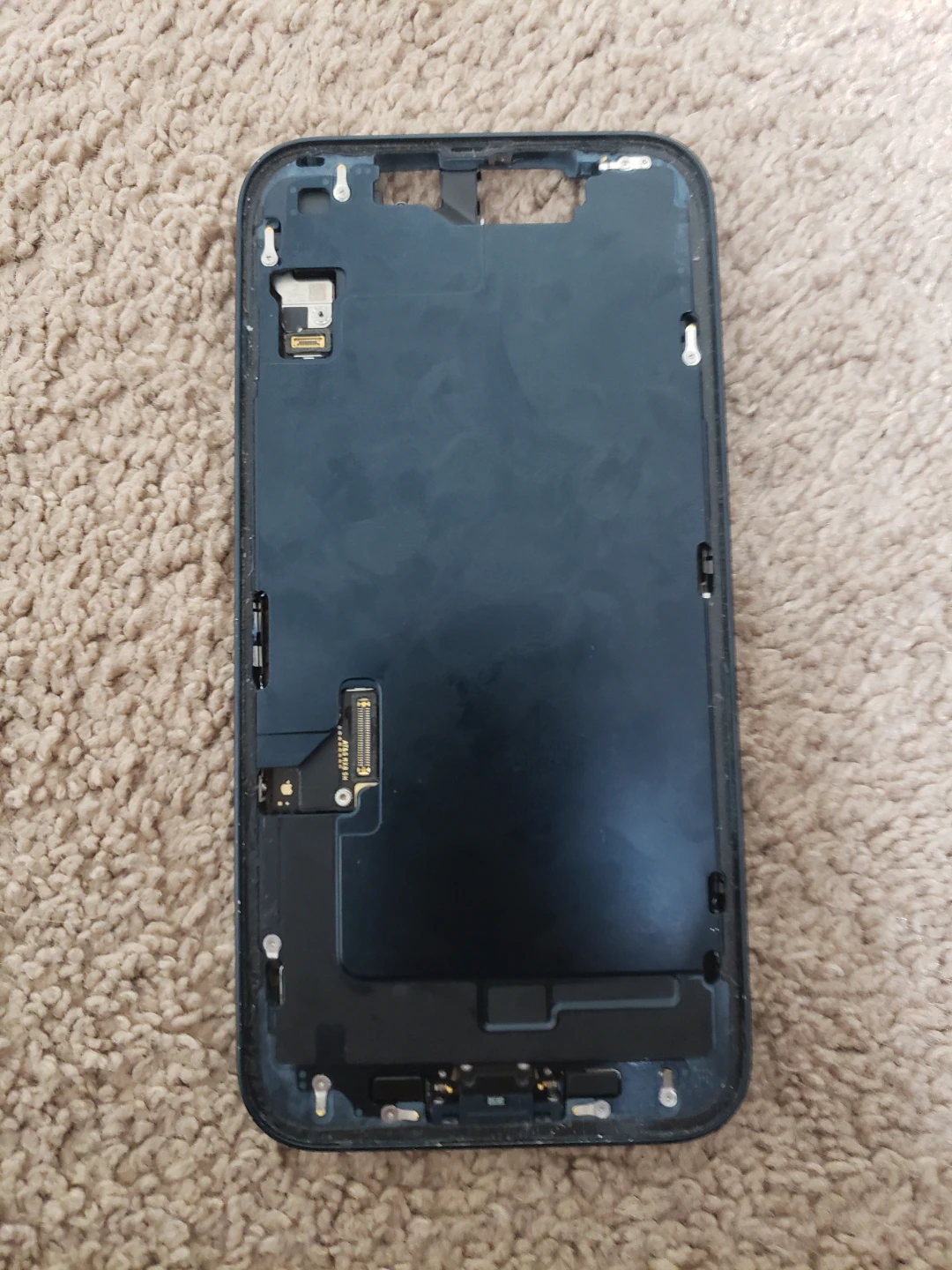 iPhone 14 middle frame with motherboard and other parts - photo 2