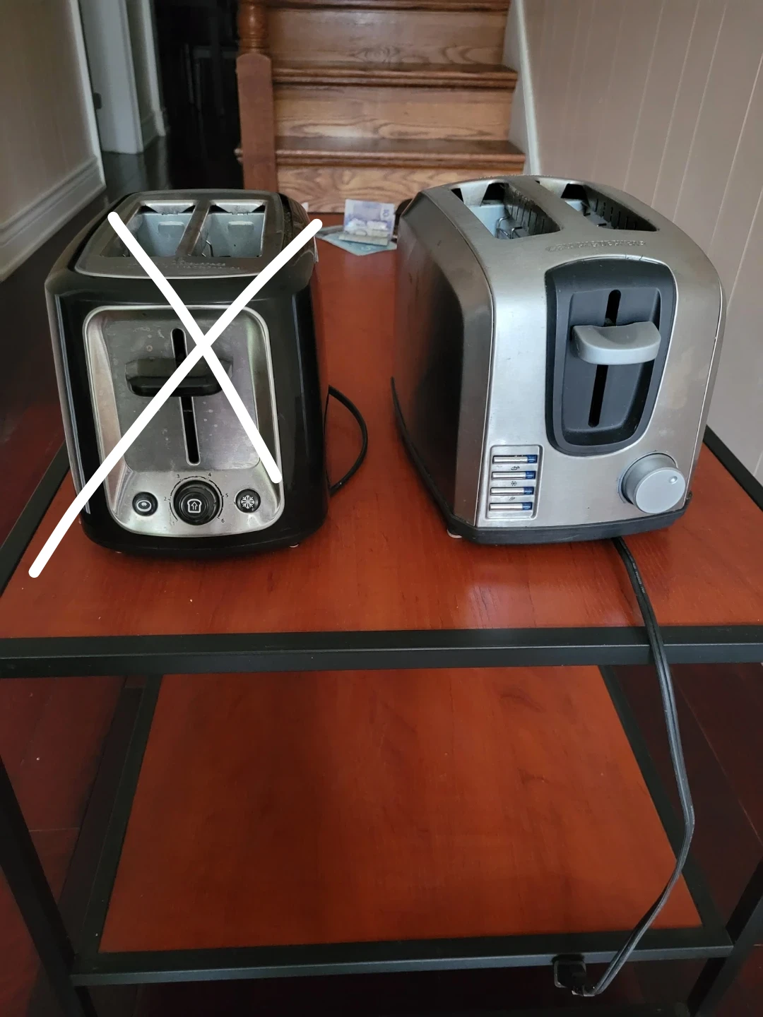 $15 each Black and Decker and Toastmaster 2-slice toasters
