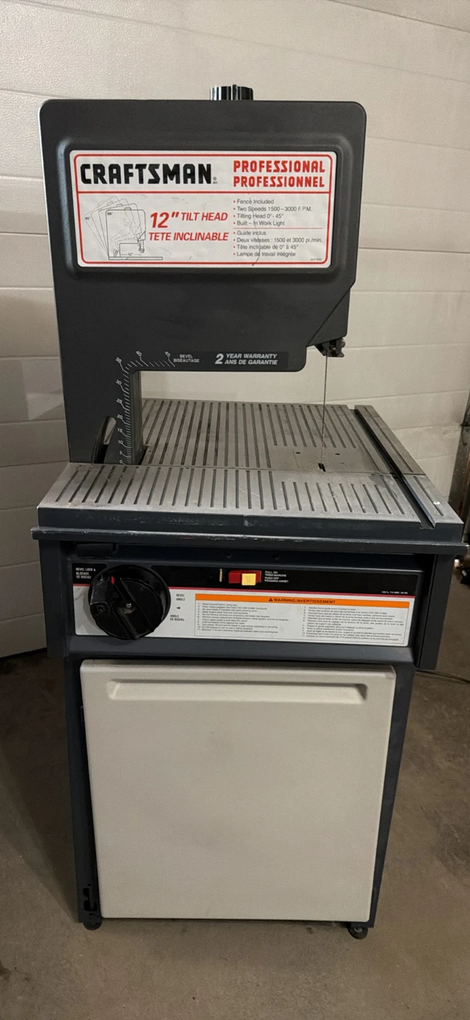 Craftsman 12" Professional Tilt Head Band Saw - photo 2