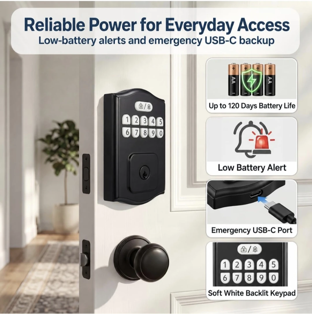 Electronic Deadbolt Keypad Lock - photo 4