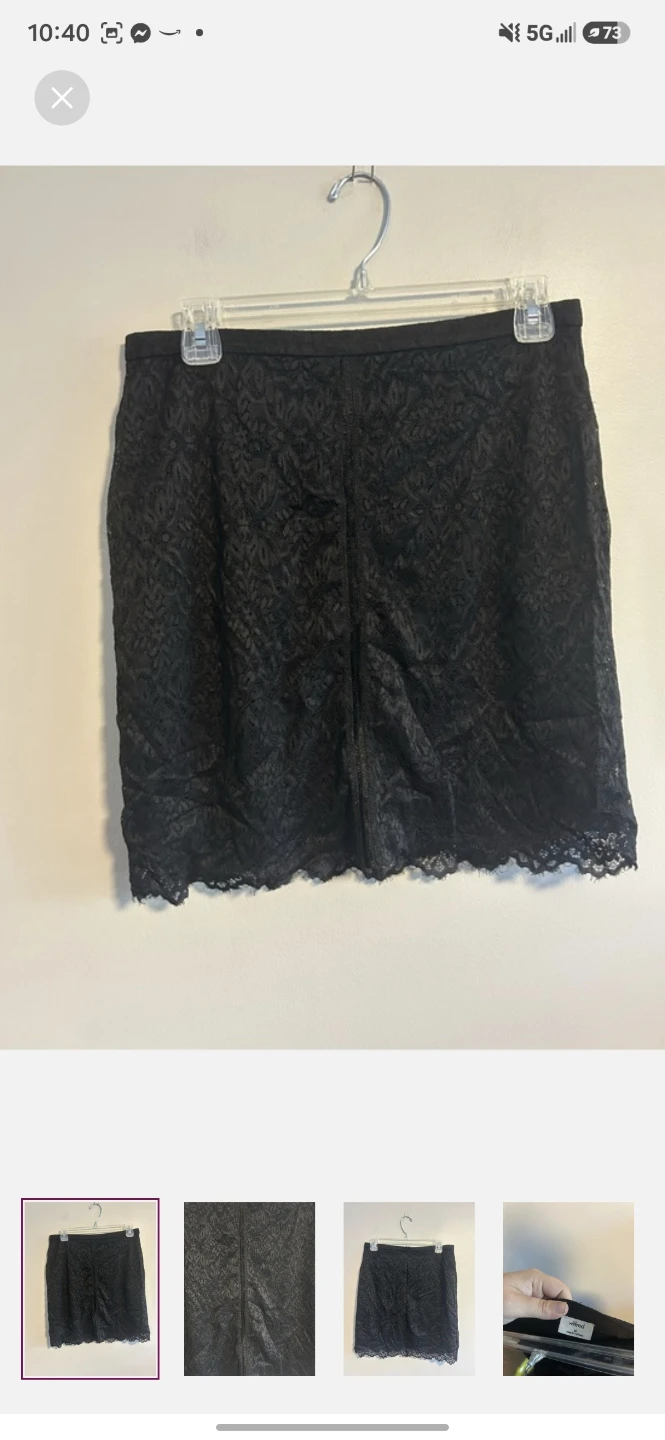 Wilfred black lace skirt size 10