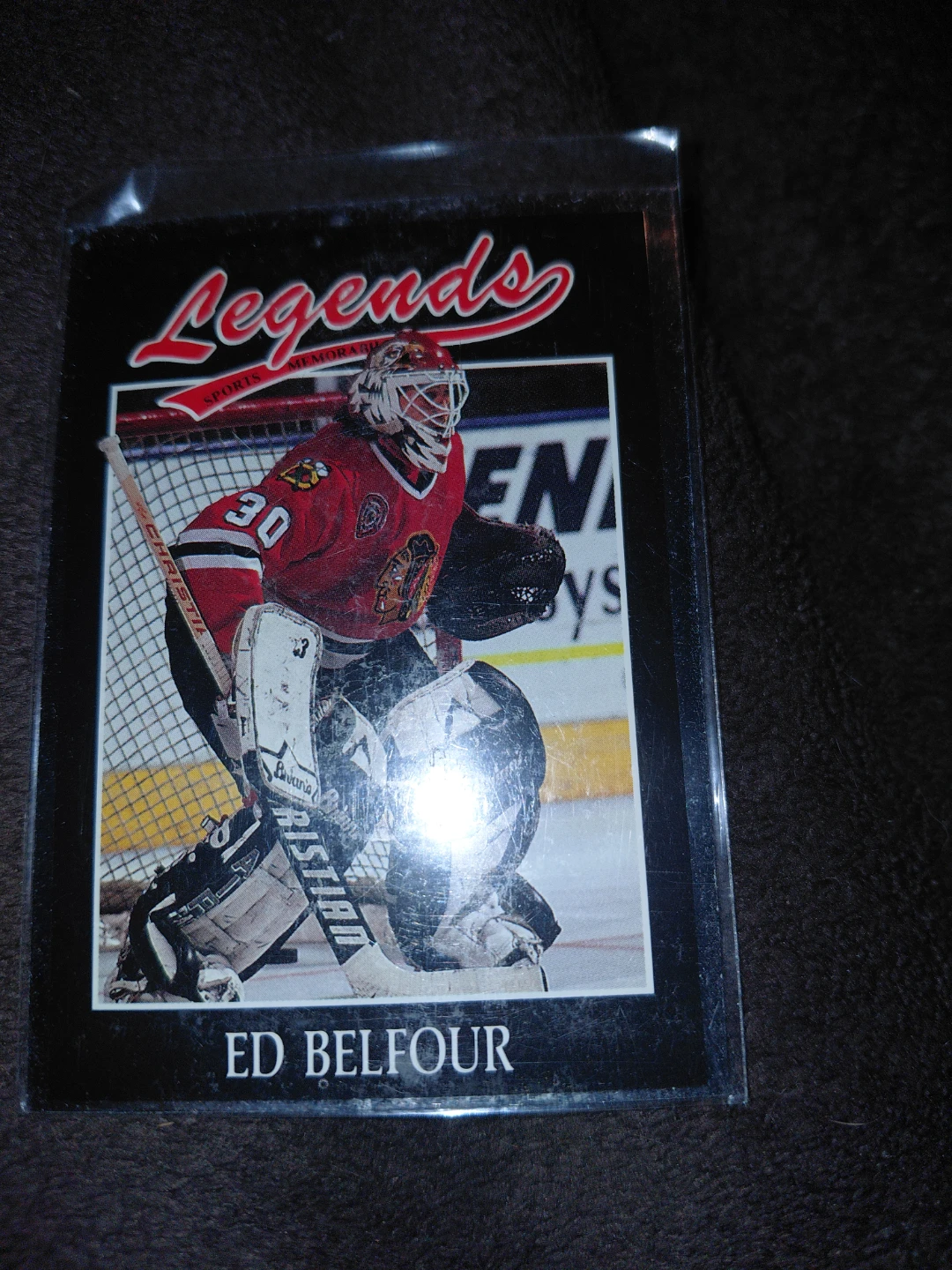 Ed Belfour Legends Sports Memorabilia Trading Card