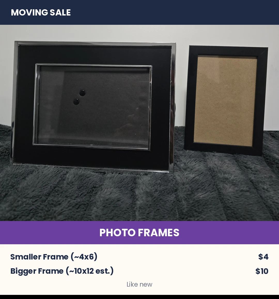 Two Black Photo Frames