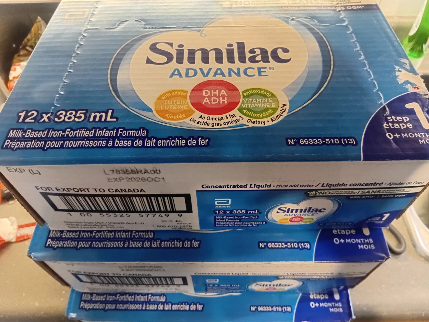 3 cases Similac Advance Step 1 Infant Formula