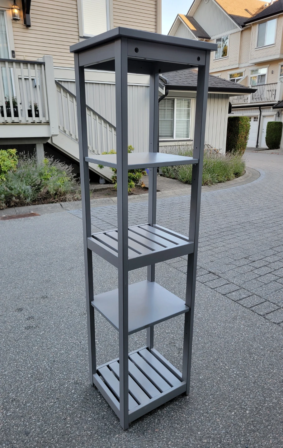 Beautiful Grey Storage Tower / Shelving Unit / Shelf.