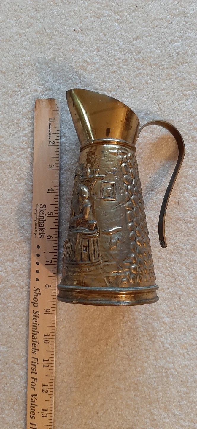 Vintage brass pitcher-Holland