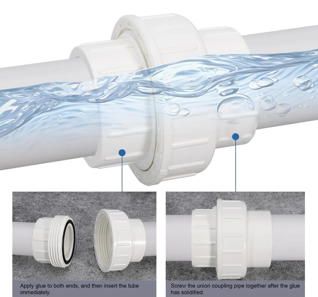 2-inch PVC Union Pipe Fittings - photo 4