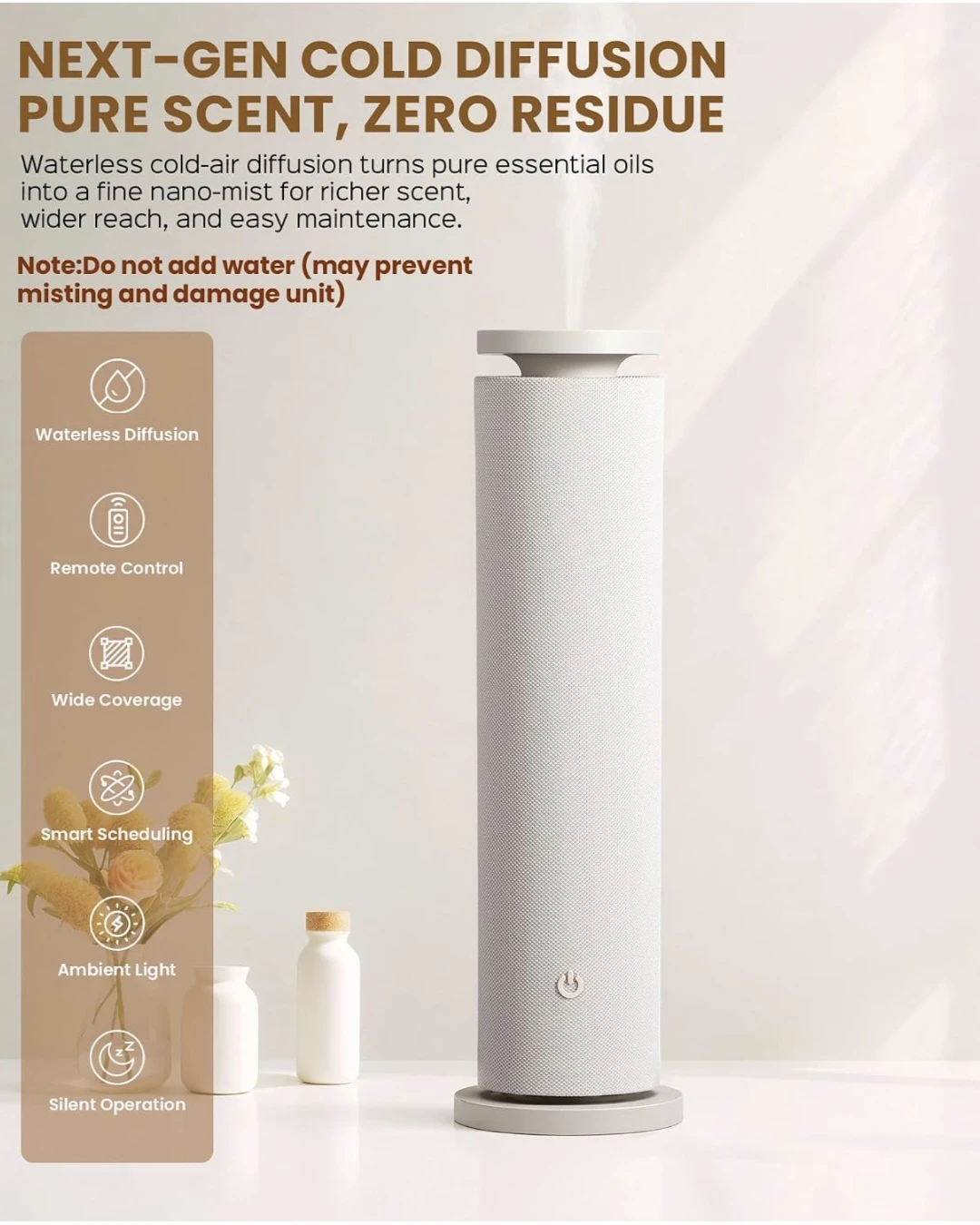 Waterless Essential Oil Diffuser with Remote - photo 2
