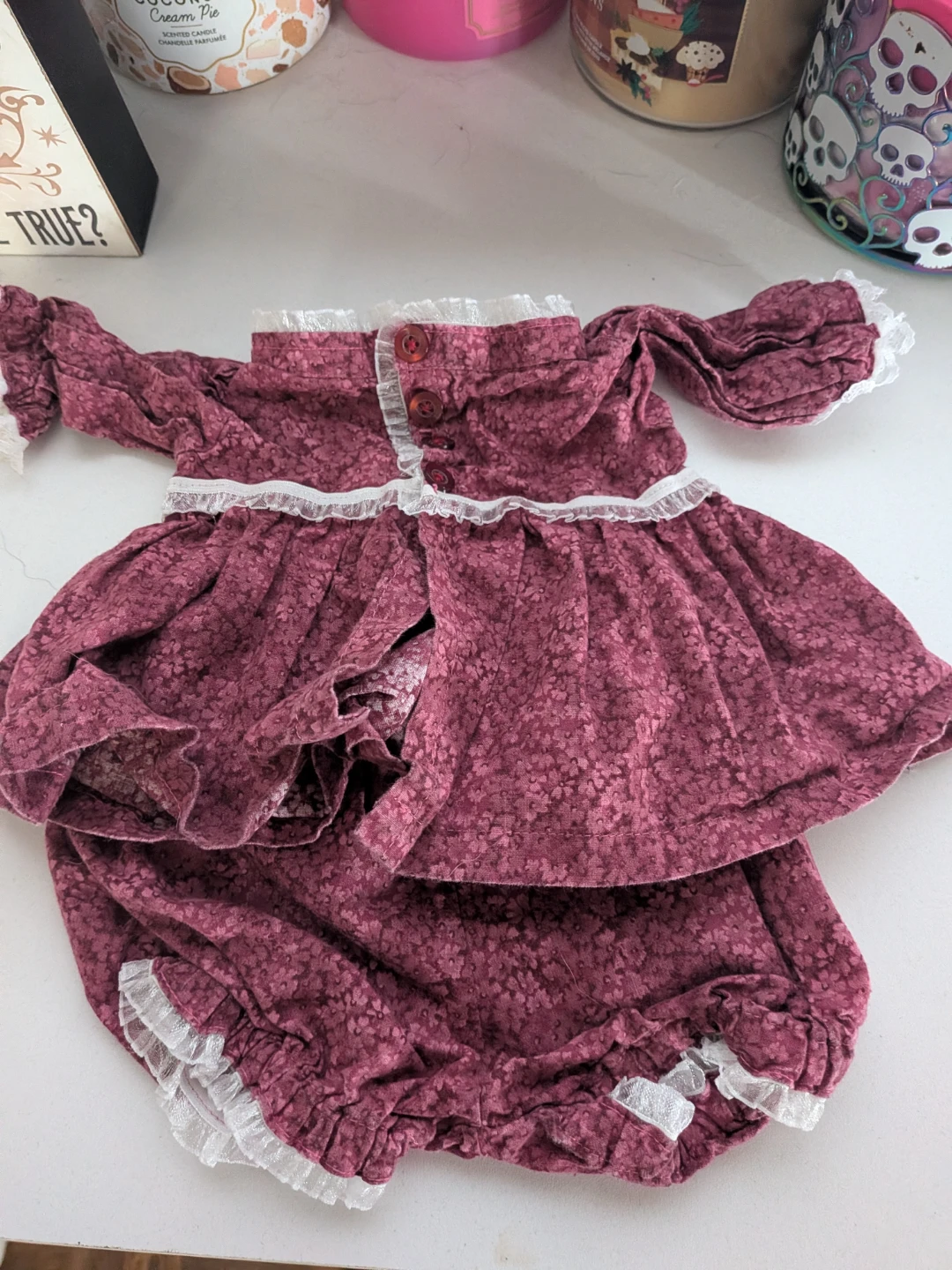 Vintage Style Floral Dress and Bloomers Set